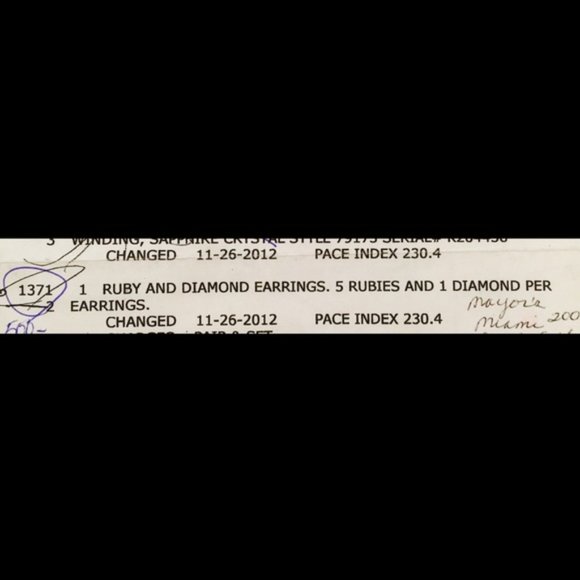 Ruby and diamond pierced earrings - Picture 6 of 8